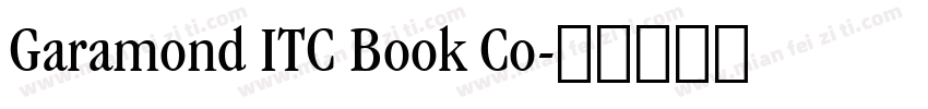 Garamond ITC Book Co字体转换